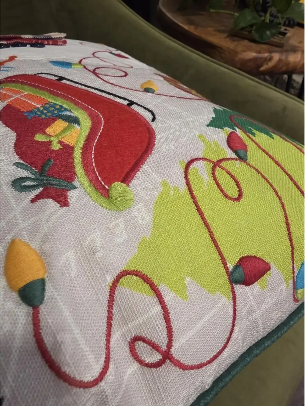 Pier 1 Imports Christmas Lights North Pole Snowman Elf Penguin Pillow 17